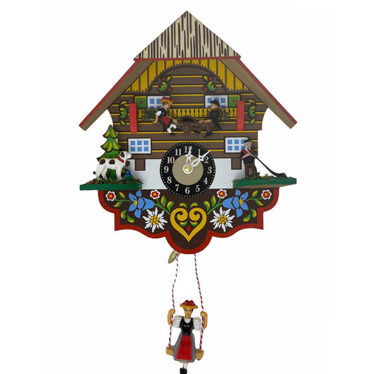 Trenkle Quarz Schaukeluhr: Pärchen auf der Wippe, 17 x 20 cm, Made in Germany