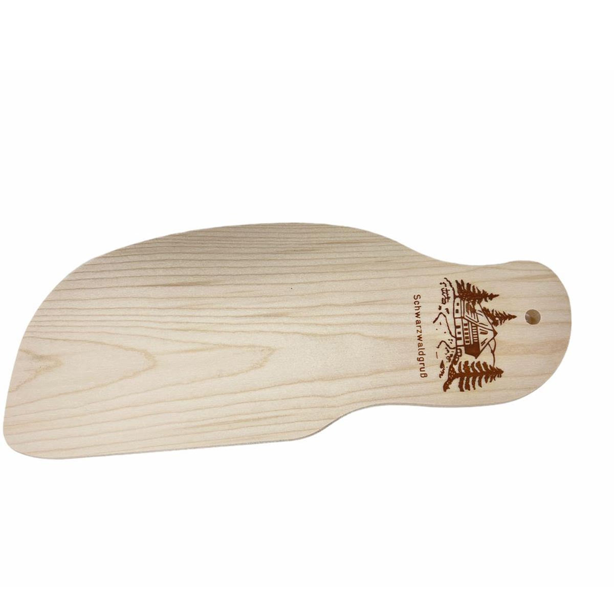 FeineHeimat Schneidbrett "Schwarzwaldgruß" inkl. scharfem Messer 28 x 11 cm