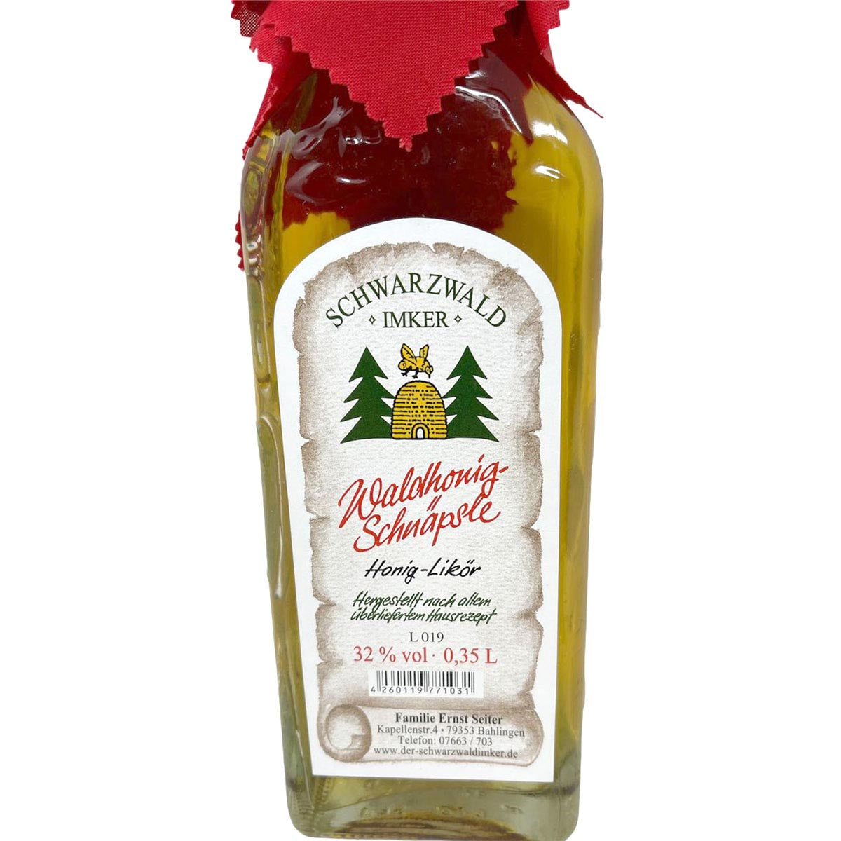 Der Schwarzwald Imker Waldhonig Schnäpsle Honig Likör nach altem Hausrezept 32% 0,35 Liter