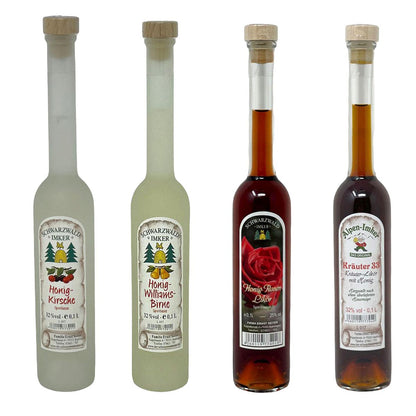 Der Schwarzwald Imker Honig Spirituosen Probier Paket 4 x 0,1 L verschiedene Sorten