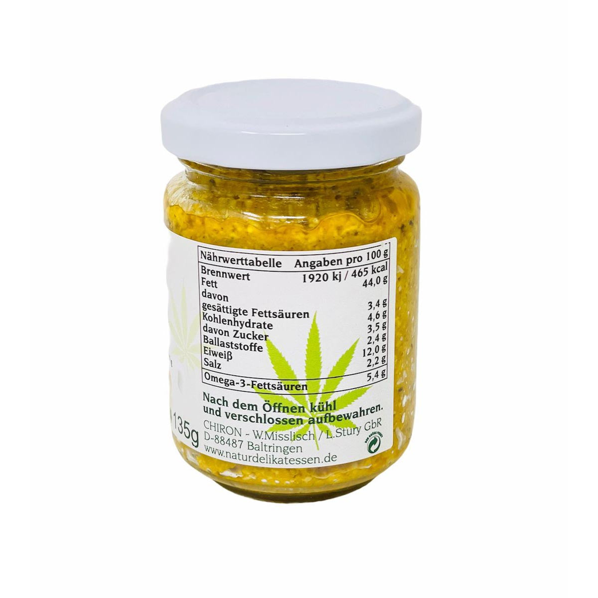 CHIRON Naturdelikatessen Bio Hanf-Aufstrich Heimisch kbA 135 g