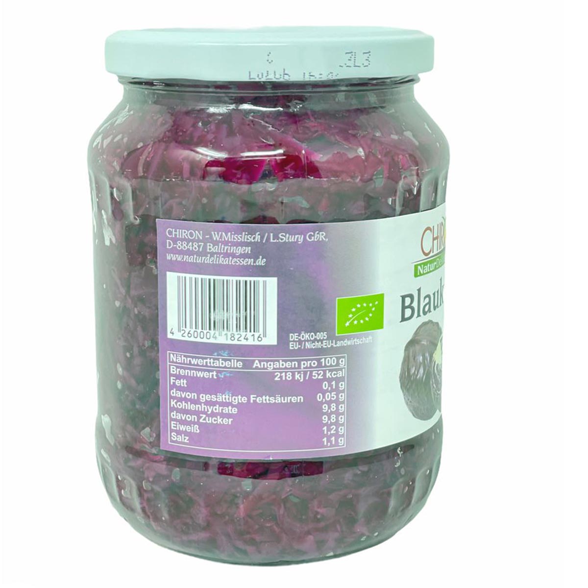 CHIRON Bio Blaukraut - Traditioneller Genuss aus kontrolliert biologischem Anbau