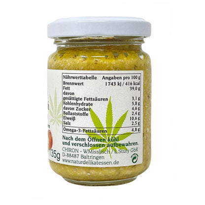 *MHD 19.04.2024* CHIRON Naturdelikatessen Bio Hanf-Aufstrich Meerrettich-Apfel kbA 135 g