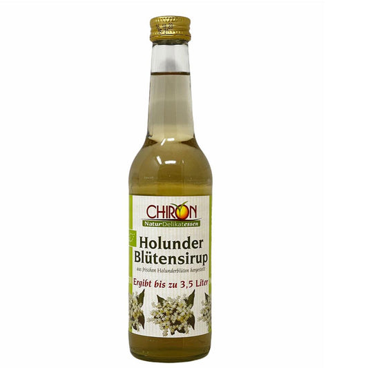 CHIRON Bio-Holunderblütensirup: Natürlich, erfrischend, vielseitig - Perfekt für Getränke und Desserts!