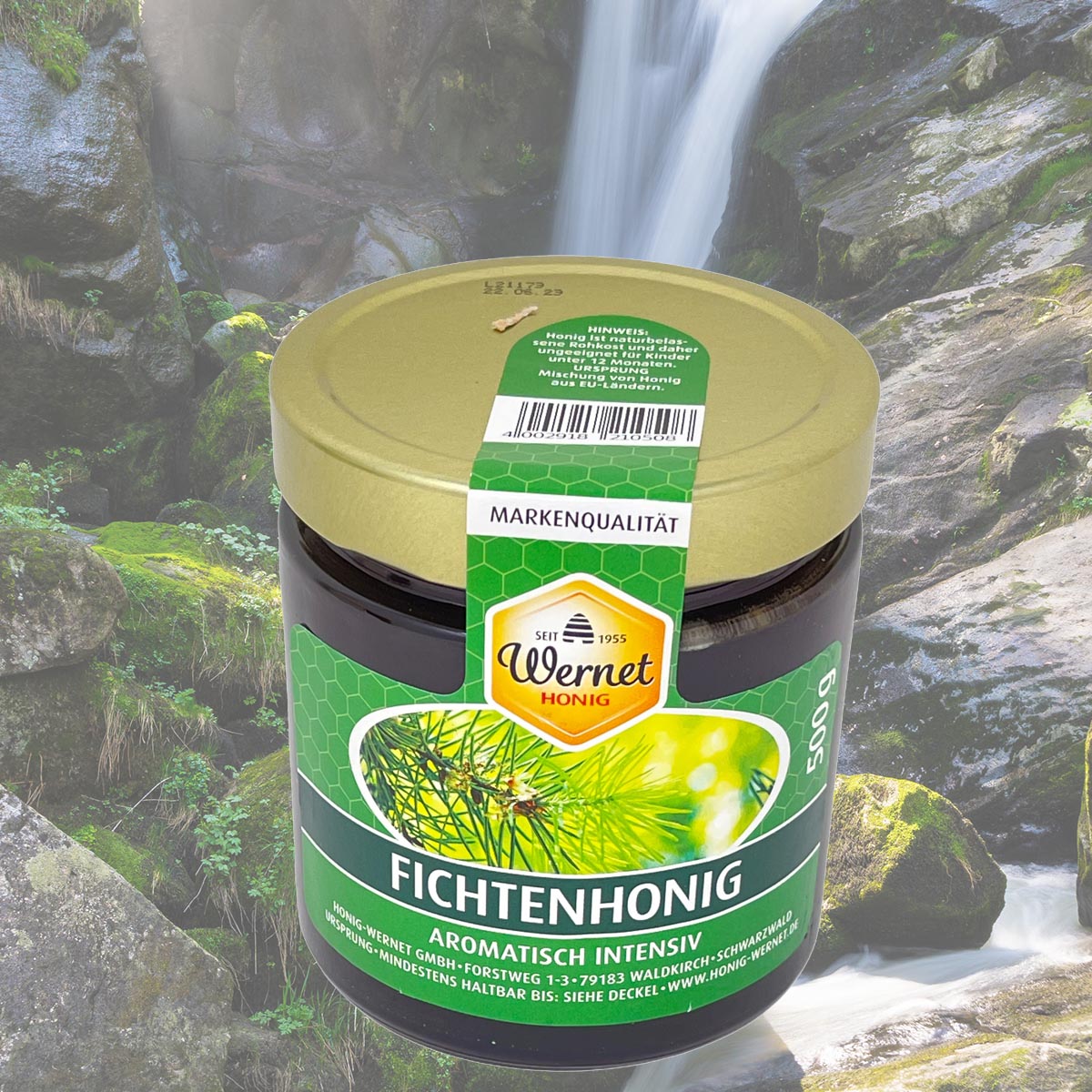 Honig Wernet Traditionsimker im Schwarzwald Fichtenhonig im 500 g Glas