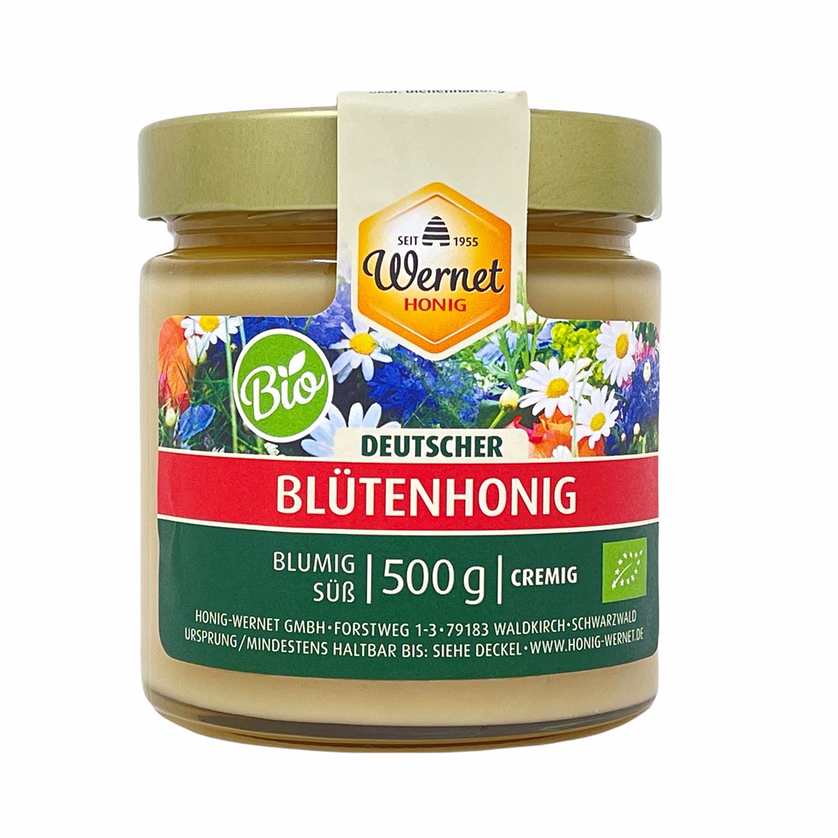 *MHD 16.02.2024* Honig Wernet Traditionsimker im Schwarzwald Deutscher BIO-Blütenhonig im 500 g Glas