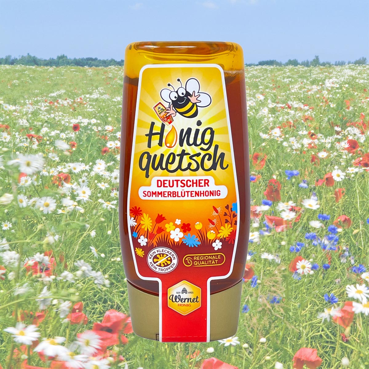 Honig Wernet Traditionsimker Honigquetsch - deutscher Sommerblütenhonig 350 Gramm