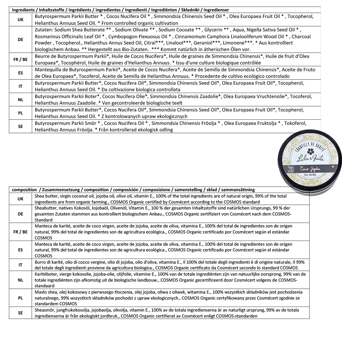 Laboratoire L&G Bio-Körperschaum Coco-Jojoba 100 ml aus Frankreich (vegan)