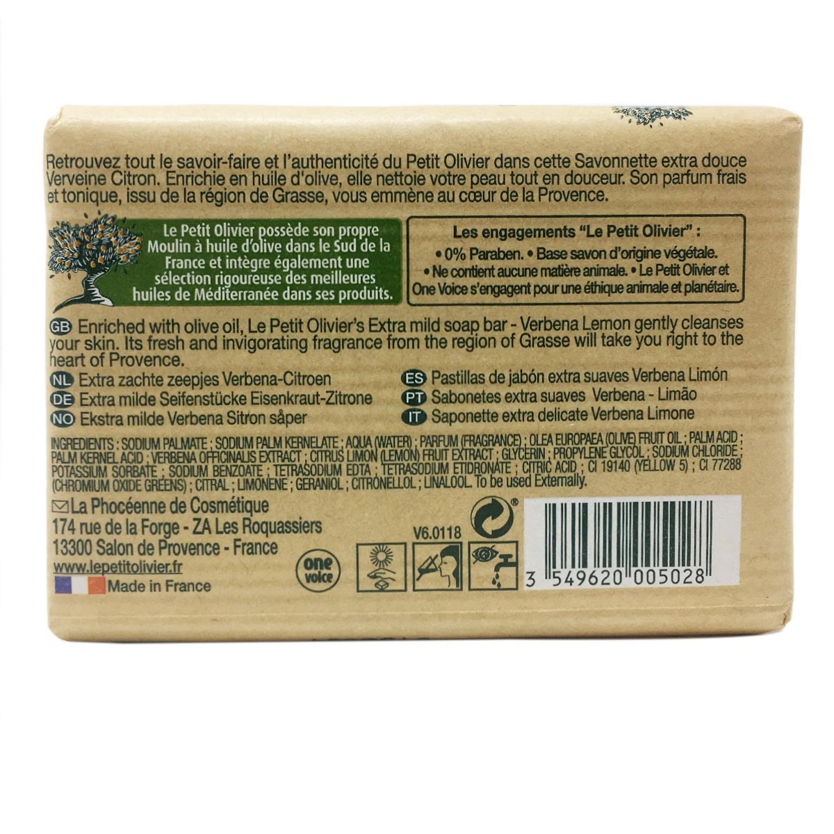 Le Petit Olivier Seife Zitrone Eisenkraut Olivenöl 2x100g Frankreich 3 St.