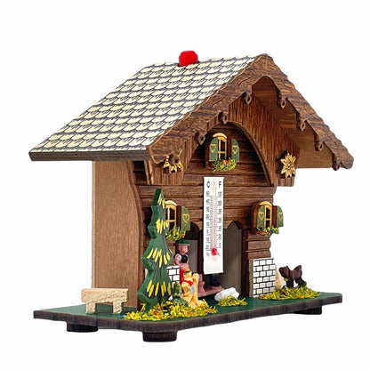 Original Wetterstation Bayern: Holz, Made in Germany, 12 cm, Mit Thermometer