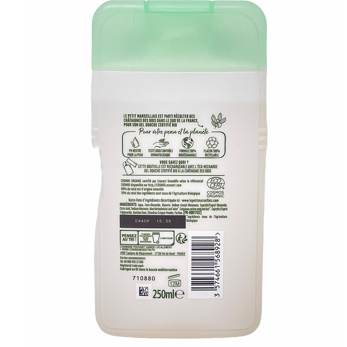 Le Petit Marseillais BIO Gel Douche Bio Châtaigne des Bois Bio Duschgel Waldkastanie 250ml