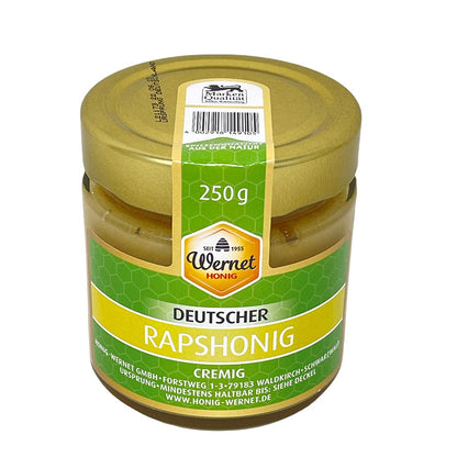 Honig Wernet Traditionsimker im Schwarzwald Deutscher Rapshonig cremig im 250g Glas