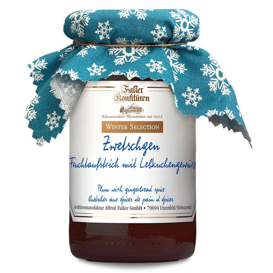 Fruchtaufstriche aus dem Schwarzwald Faller Zwetschgen-Fruchtaufstrich mit Lebkuchengewürz 235g - MHD 15.12.2023