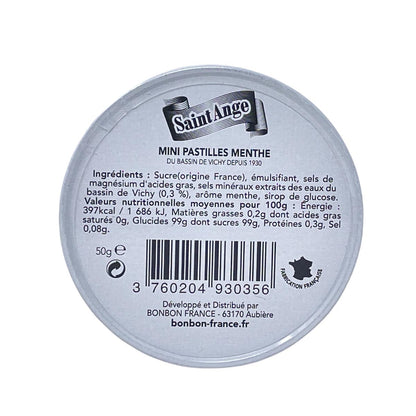 Saint-Ange Mini-Pfefferminz-Pastillen – Frische aus Vichy, Frankreich, 50g