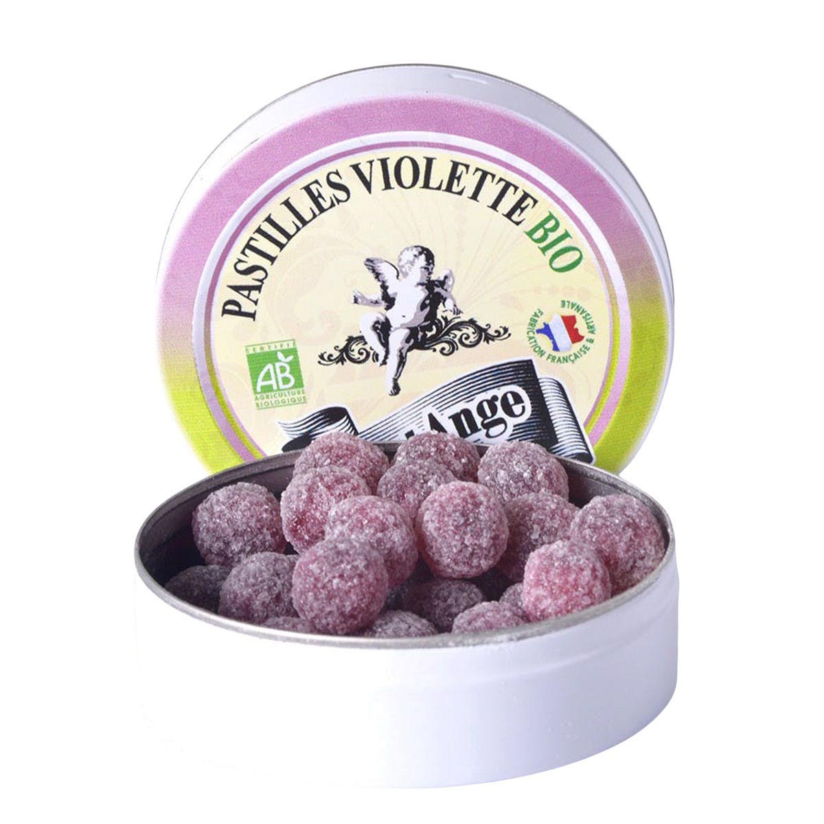 Saint-Ange  - Bio-Pastillen mit Veilchengeschmack aus Frankreich 50g