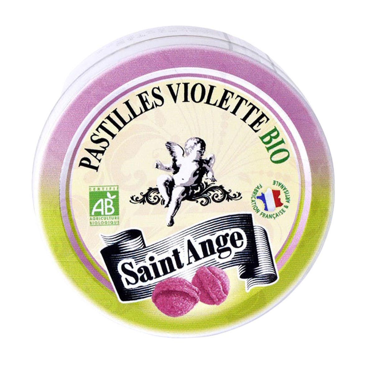 Saint-Ange  - Bio-Pastillen mit Veilchengeschmack aus Frankreich 50g