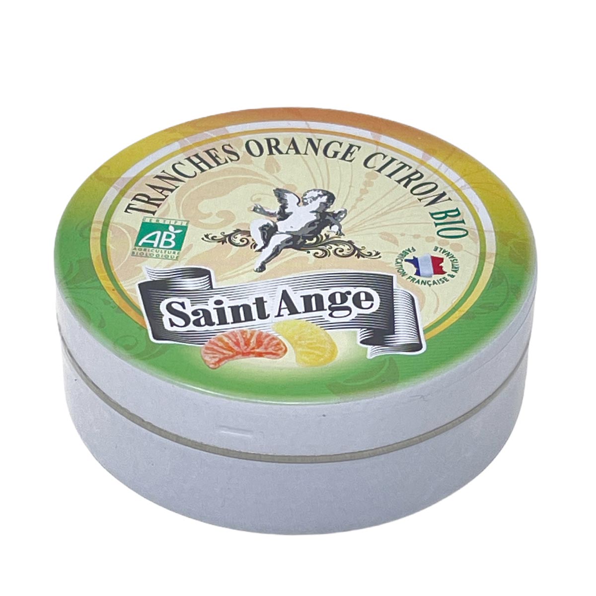Saint-Ange Bio Orangen-Zitronen Bonbons - Bio-Tranches aus Frankreich, 50g