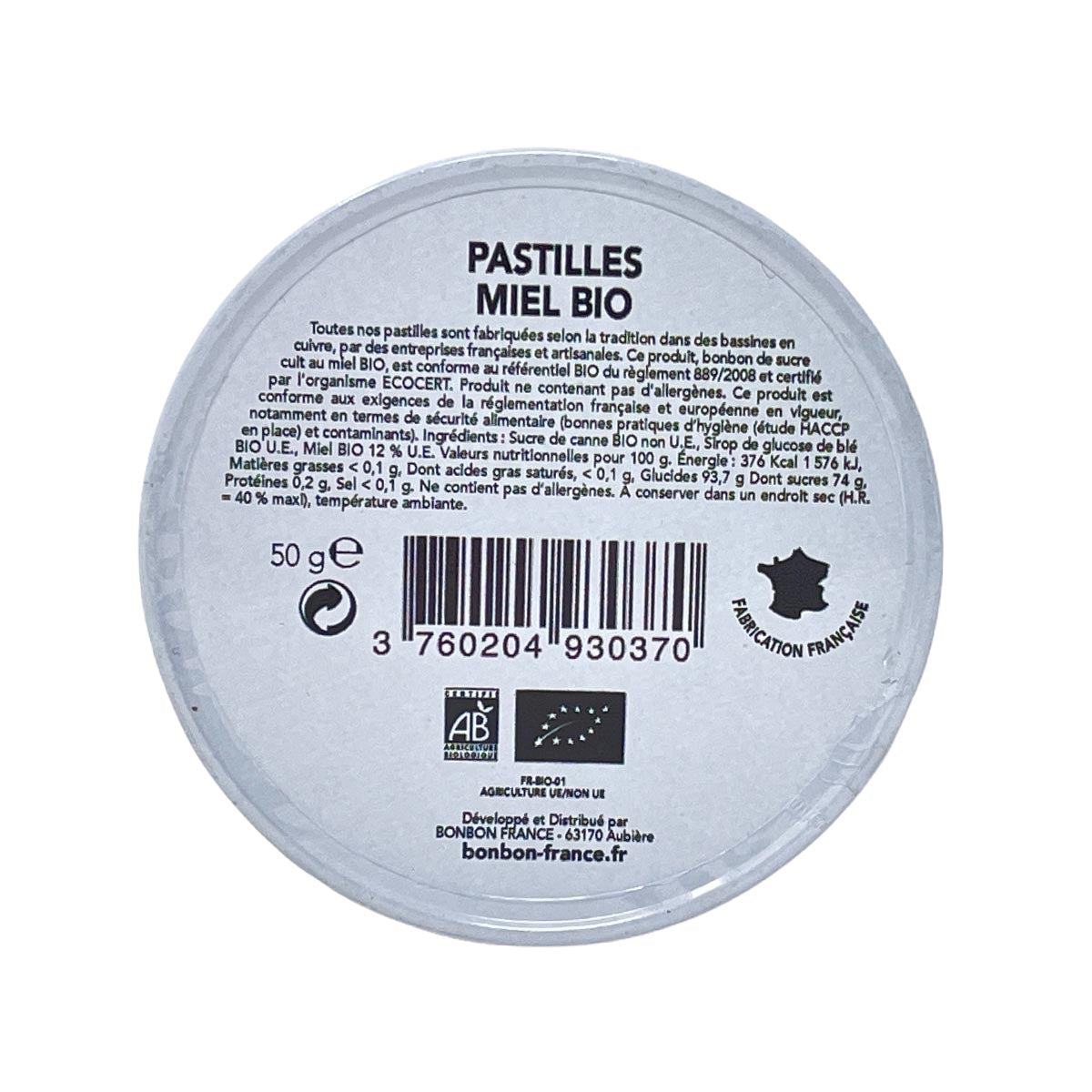 Saint-Ange Bio-Honig-Pastillen – Handgefertigte Pastillen aus Frankreich, 50g