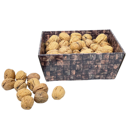 FeineHeimat Grenobler Walnüsse in der Schale getrocknet 1KG im Geschenkkorb