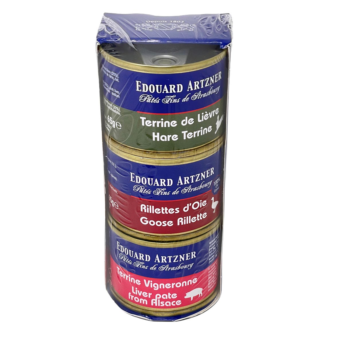 Edouard Artzner: 3 Exquisite Terrinen-Auswahl aus dem Elsass
