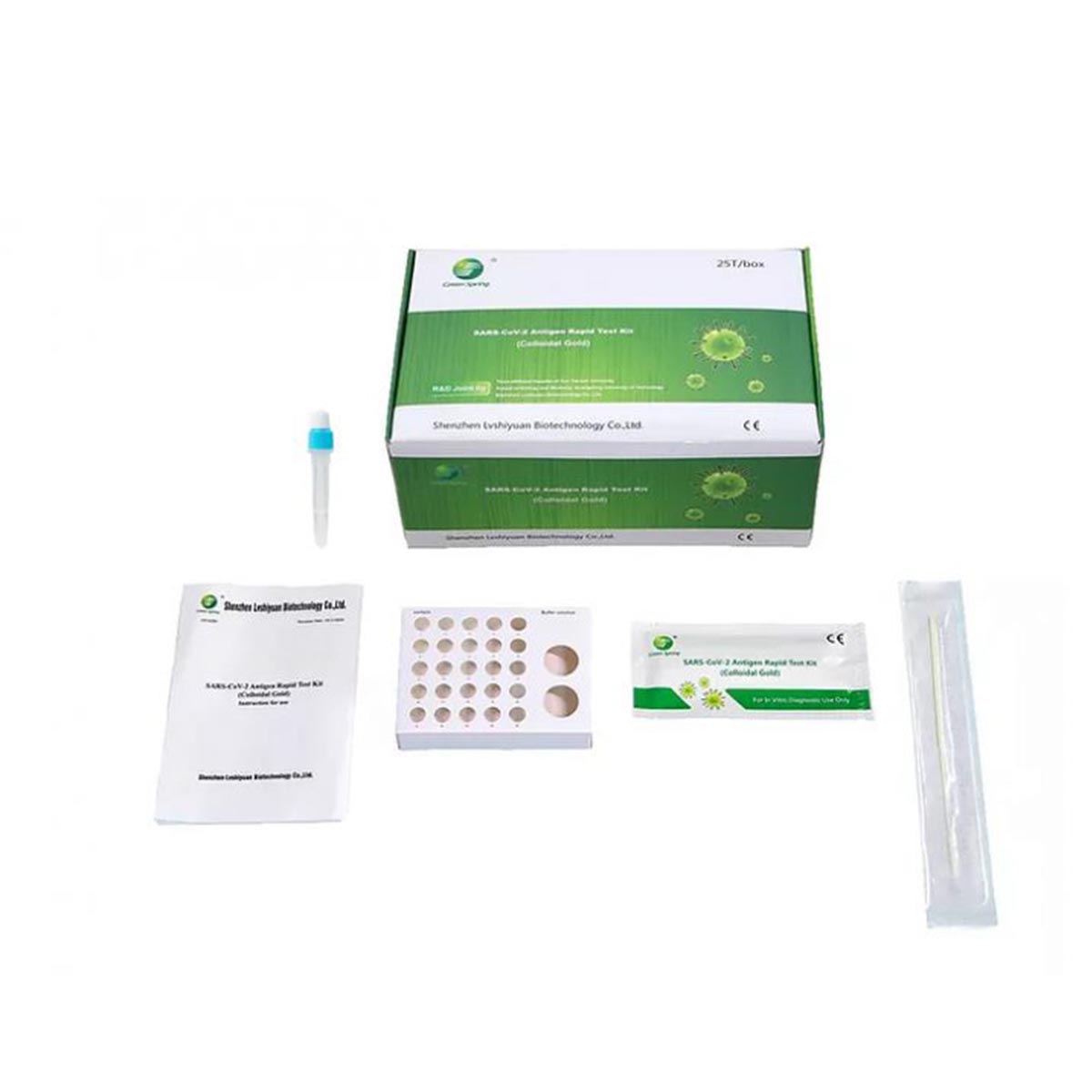 GREEN SPRING Antigen Profi Schnelltest 4 in 1 (Lolly-Test, Nasal, Nase-Rachen, Rachen) 25 Stck.