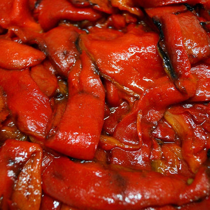 Conservas La Receta: Gebratene Paprika in Olivenöl. Mediterranes Geschmackserlebnis