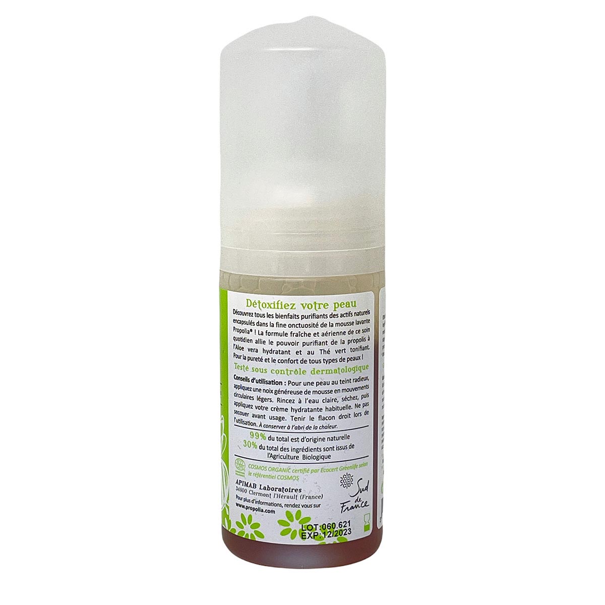 propolia FRANCE Mousse lavante Bio Thé vert, Propolis et Aloe vera - Bio Waschgel mit grünem Tee, Propolis und Aloe Vera