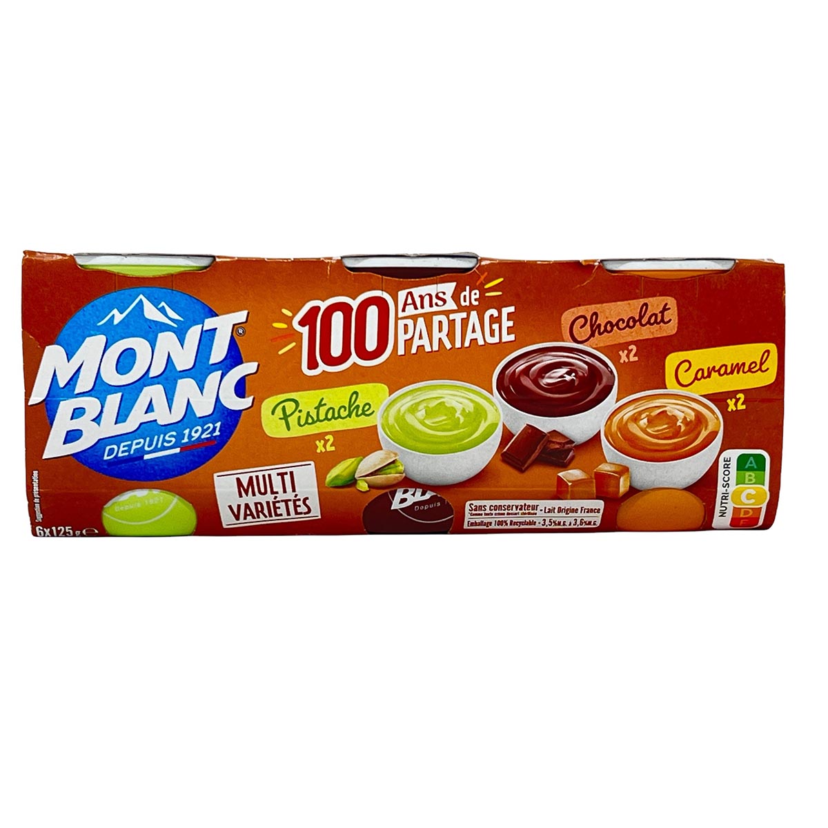 Mont Blanc Crème Dessert Set: Dreifacher Genuss in Schoko, Karamell & Pistazie