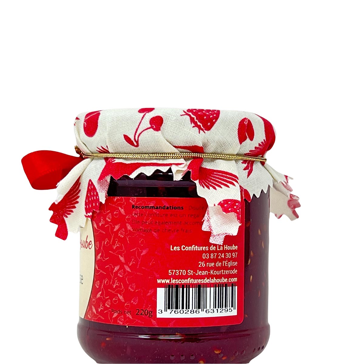 LES CONFITURES DE LA HOUBE Konfitüre mit Litchy und Himbeeren 220 Gramm