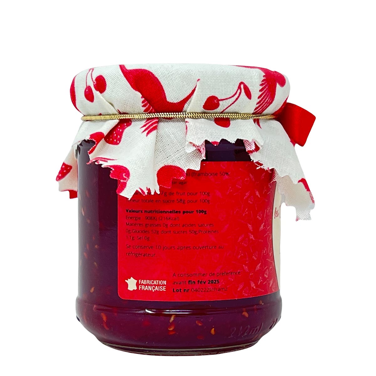 LES CONFITURES DE LA HOUBE Konfitüre mit Litchy und Himbeeren 220 Gramm