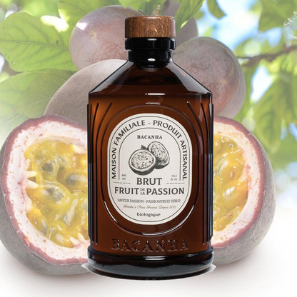 Bacanha Sirop Brut Fruit de la Passion Bio 400 ml - Bio Passionsfrucht Sirup