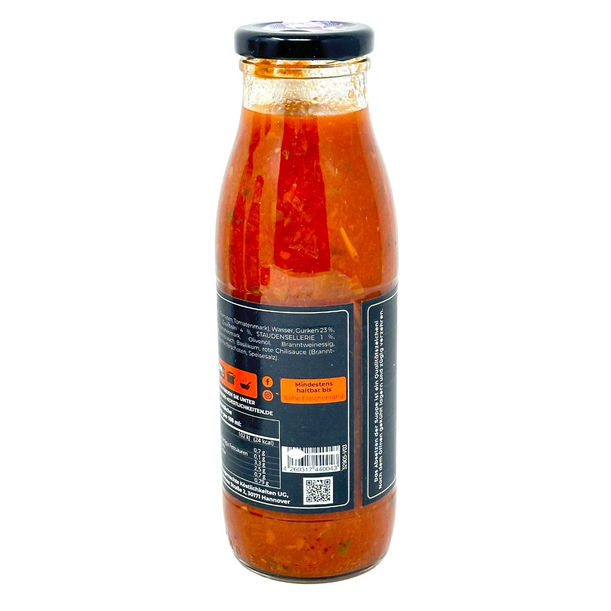 Kösters Köstlichkeiten Gazpacho spanische Art im Glas 480 ml hergestellt in Deutschland