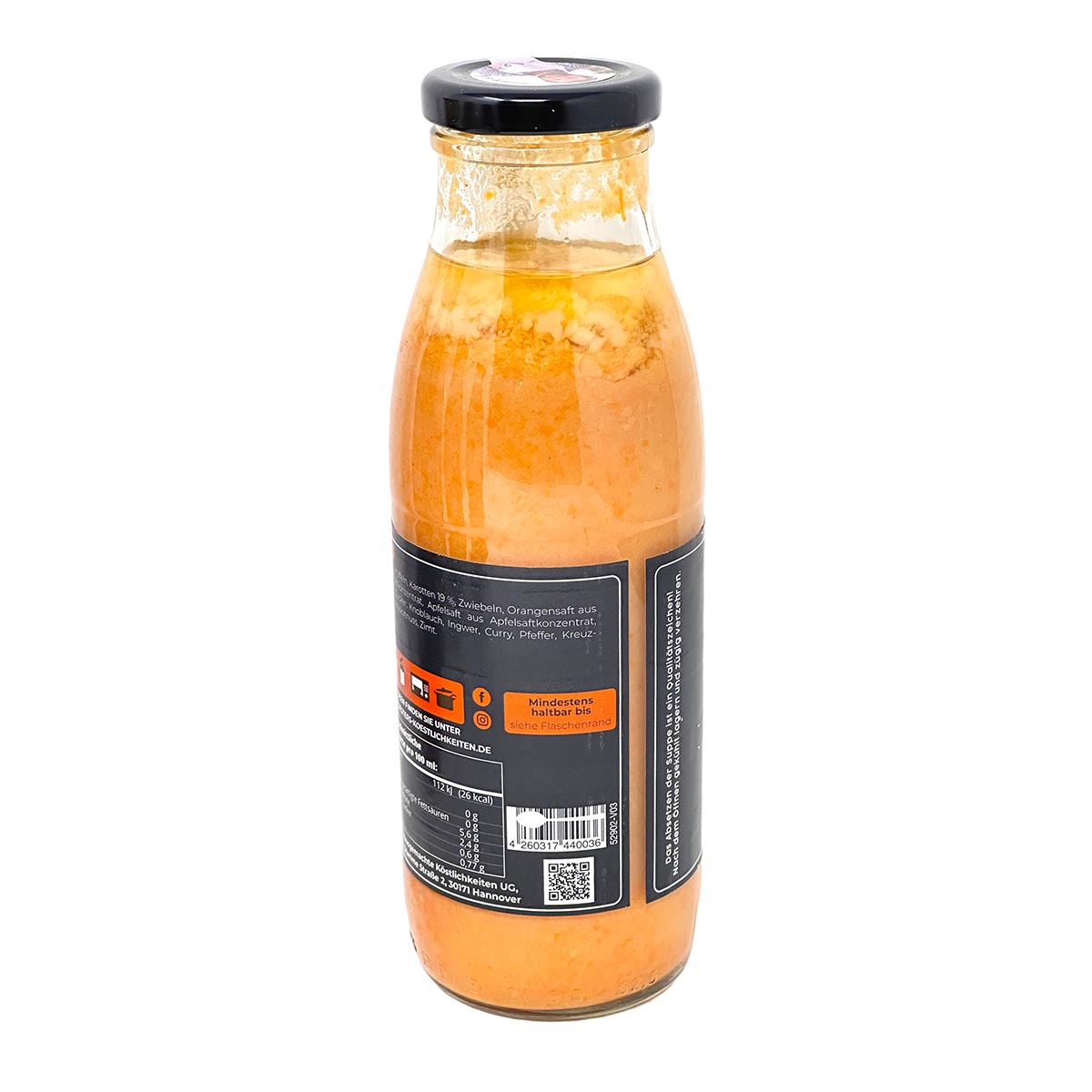 Kösters Köstlichkeiten Karotten-Ingwer-Suppe asiatische Art im Glas 480 ml hergestellt in Deutschland