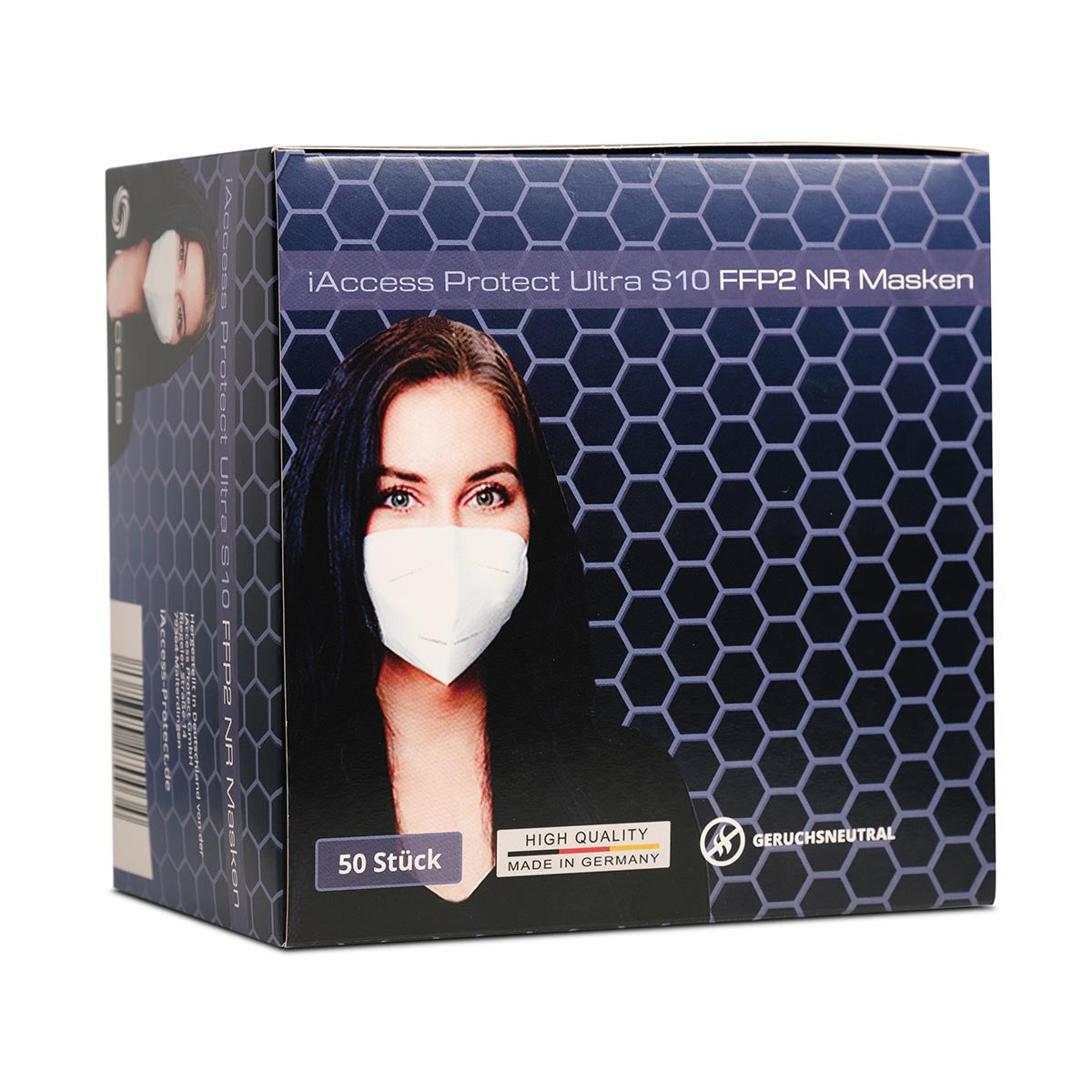 iAccess Protect Ultra S10 FFP2 NR Atemschutzmaske weiß 50 Stck. Made in Germany