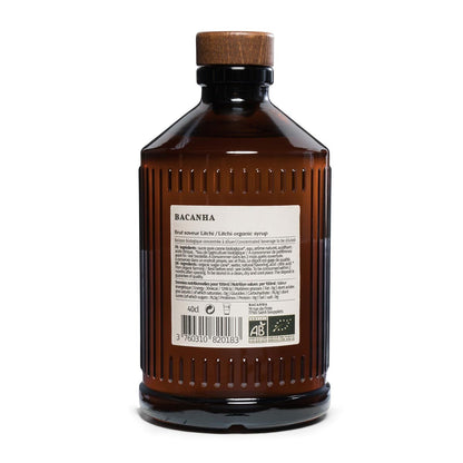 Bacanha Sirop Brut de Litchi Bio 400 ml - Bio Litschi Sirup mit Bio Rohrzucker