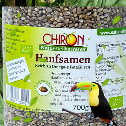 CHIRON Naturdelikatessen Bio Hanfsamen kbA 700 Gramm