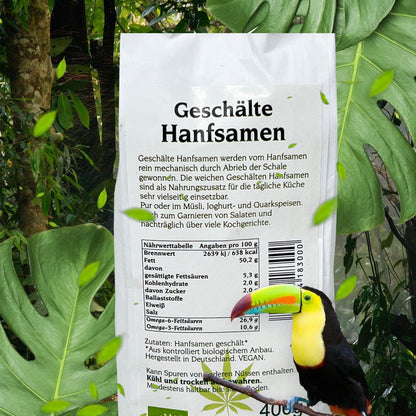 CHIRON Naturdelikatessen Bio geschälte Hanfsamen kbA 400 Gramm