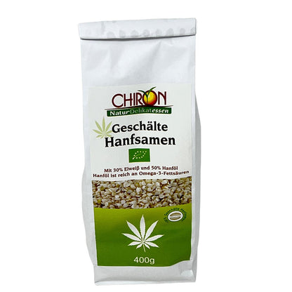 CHIRON Naturdelikatessen Bio geschälte Hanfsamen kbA 400 Gramm