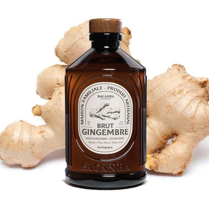 Bacanha Sirop Brut de Gingembre Bio 400 ml - Bio Ingwer Sirup mit Bio Rohrzucker