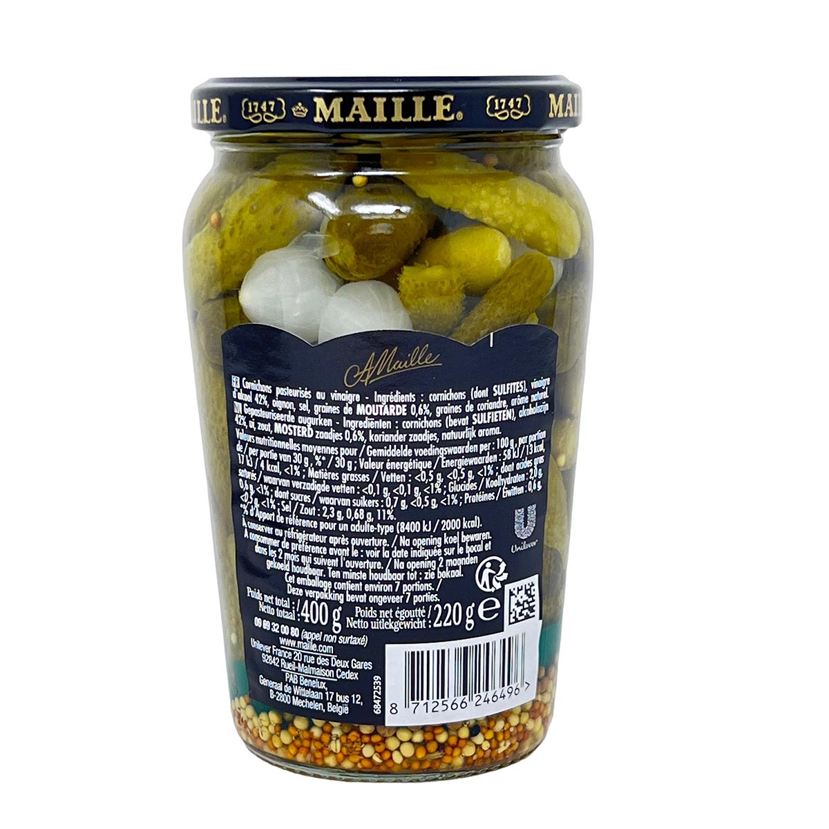 Maille Mini Gurken Cornichons Extra fein 12er Tray  12 x 400 Gr. Original