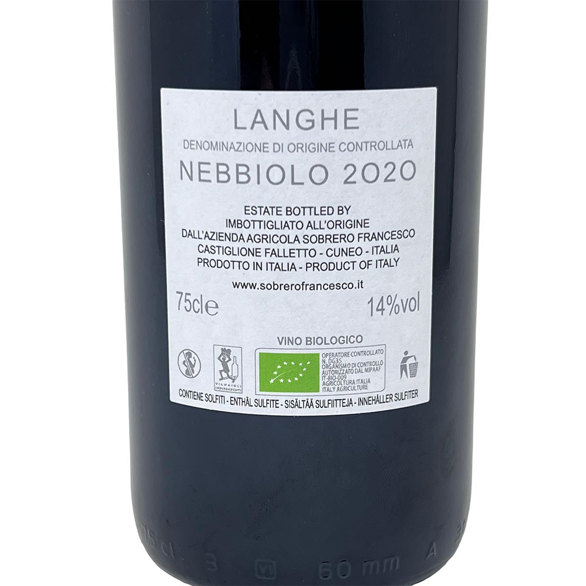 SOBRERO Langhe Nebbiolo BIO 2020 aus der Gemeinde Castiglione Falletto