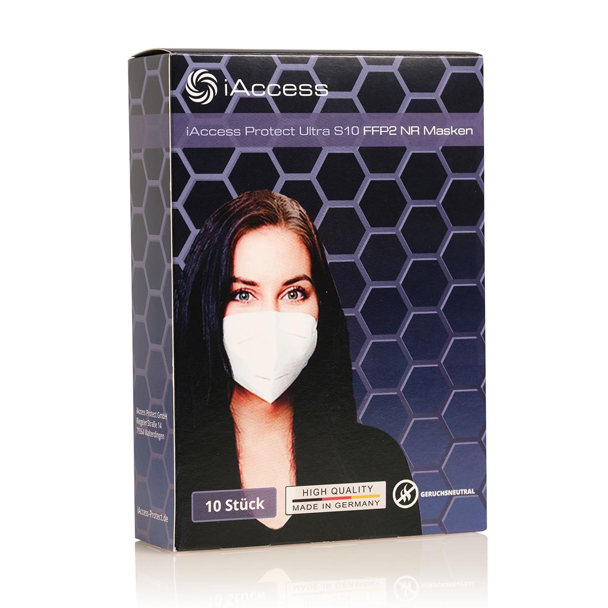 iAccess Protect Ultra S10 FFP2 Maske weiß Made in Germany geruchsneutral