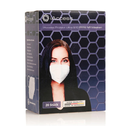iAccess Protect Ultra S10 FFP2 Maske weiß Made in Germany geruchsneutral
