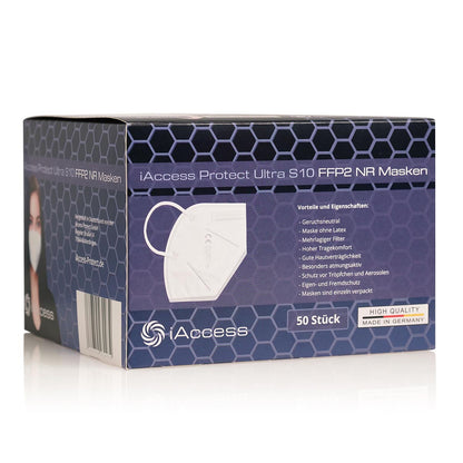 iAccess Protect Ultra S10 FFP2 Maske weiß Made in Germany geruchsneutral