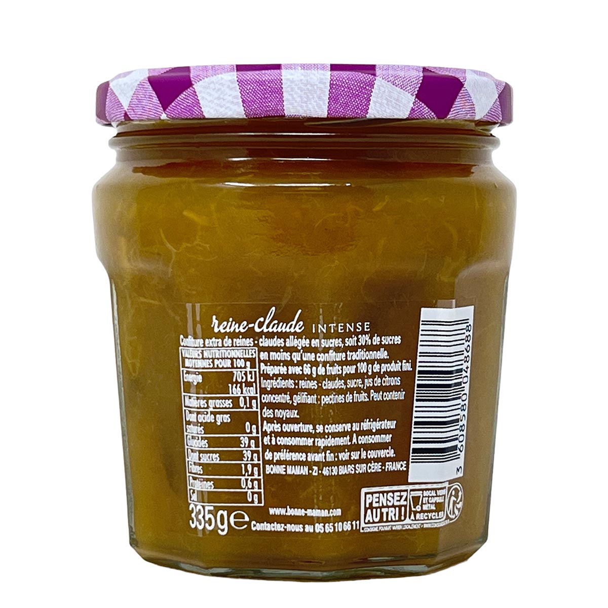 Bonne Maman Edelpflaumen-Konfitüre 335g - Französische Delikatesse, Handverlesen