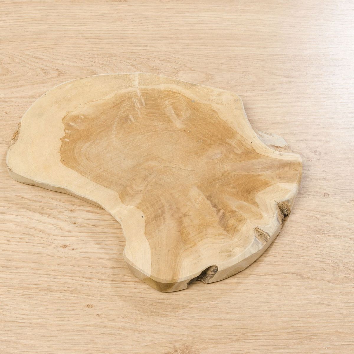 FeineHeimat Schneidbrett Schneide Brett Teak handgefertigt aus Teak Holz