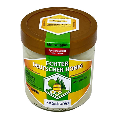 Echter Deutscher Honig "Rapshonig" 500g Glas - Wanderimkerei Martin Sester