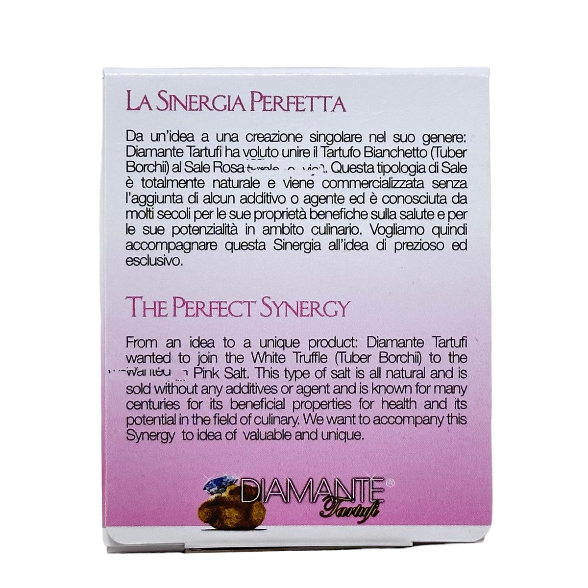 DIAMANTE TARTUFI Tartufo Rosa - Truffled Pink Salt - 100g - Luxus Salz mit weißem Trüffel