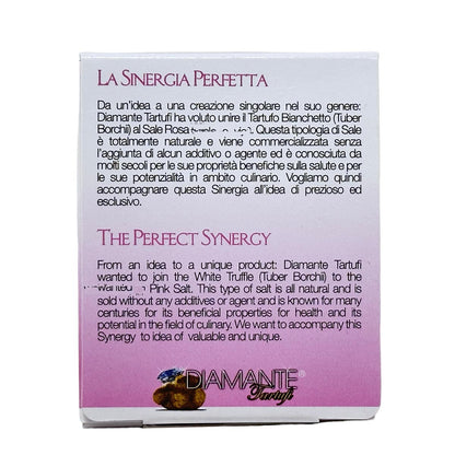 DIAMANTE TARTUFI Tartufo Rosa - Truffled Pink Salt - 100g - Luxus Salz mit weißem Trüffel