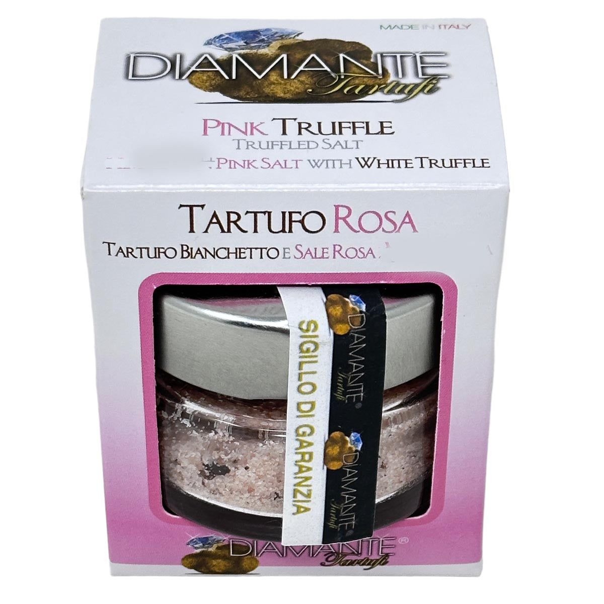 DIAMANTE TARTUFI Tartufo Rosa - Truffled Pink Salt - 100g - Luxus Salz mit weißem Trüffel